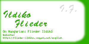 ildiko flieder business card